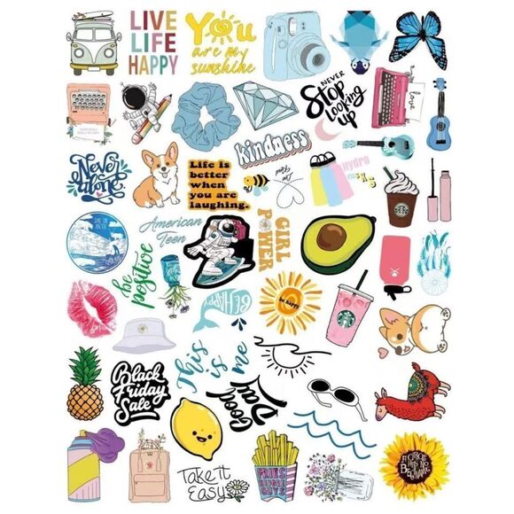 100pc Vinyl Sticker Set  - Picture 2 of 4